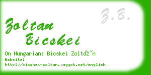 zoltan bicskei business card